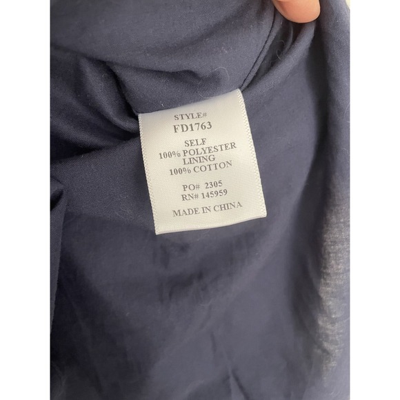 Dress Forum M Navy Embroidered Corset Tie Front Short Boho Hippie Alpine Oktober - Picture 10 of 16